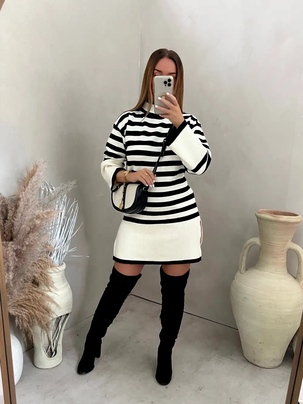 JAN STRIPE LONGLINE JUMPER