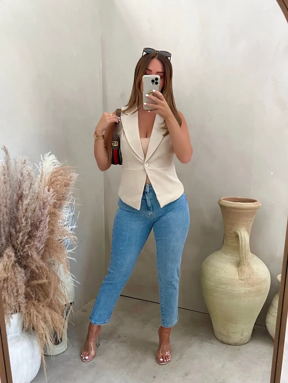 MICHELLE BEIGE WAISTCOAT