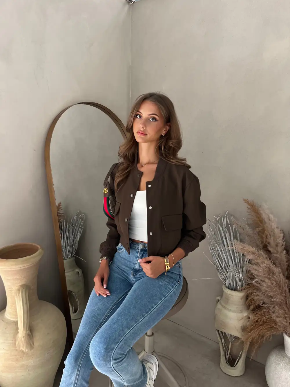 STELLA CHOCOLATE BOMBER JACKET